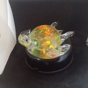 Lenox Paper Weight Colorful Glass Turtle Aquarium Decor